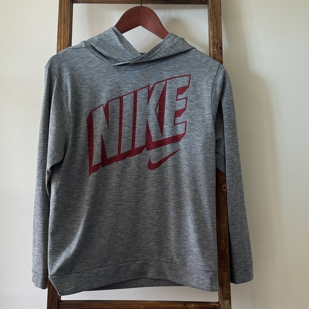 Nike Heather Gray Sweatshirt with Maroon Logo